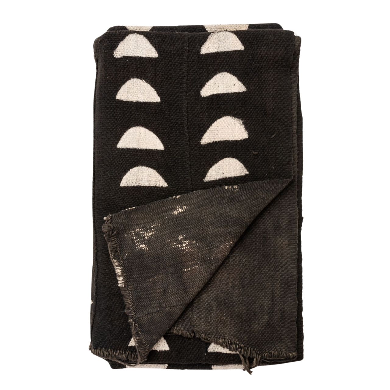 Black and white mudcloth - half moon Black and white mudcloth - half moon