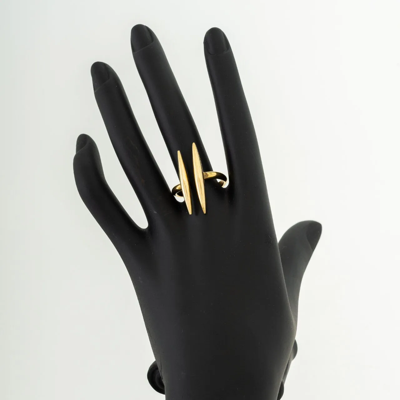 Brass statement ring with 2 sticks 2 bars shape ring 1280x1280px Brass statement ring with 2 sticks 2 bars shape ring
