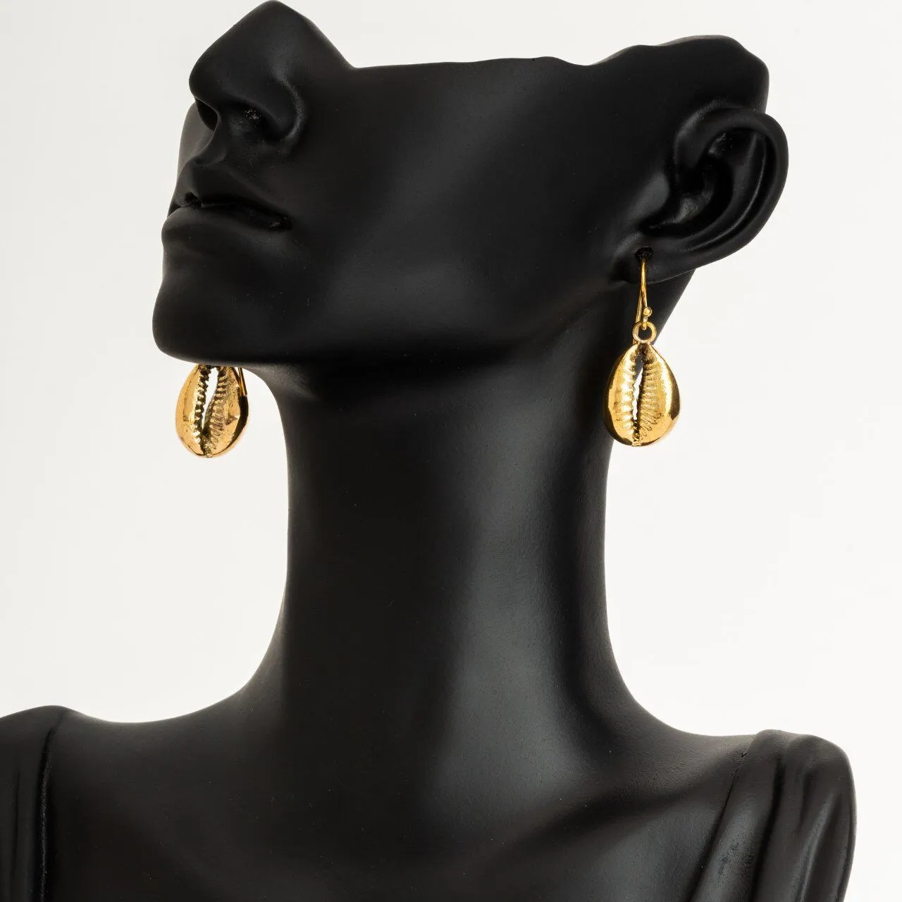 Cowrie Shell Earring Brass 1280x1280px Cowrie Shell Earring Brass