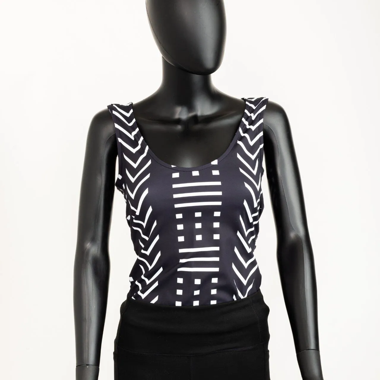 Africana Strong Top Tanks Black and White 1280x1280px Africana Strong Top Tanks Black and White