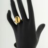 Adjustable Brass Cowrie Shell Ring