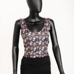 Africana Strong Top Tanks Orange Black White