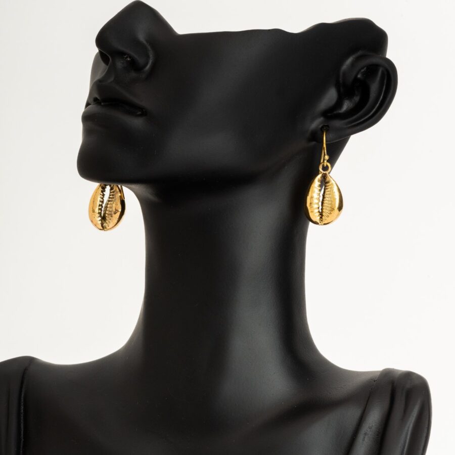 Cowrie Shell Earring Brass