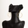 GEO_ Brass Geometric shape earrings, Circles
