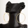 GEO_ Brass Geometric shape earrings, Circles