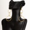GEO_ Brass Geometric shape earrings, Circles
