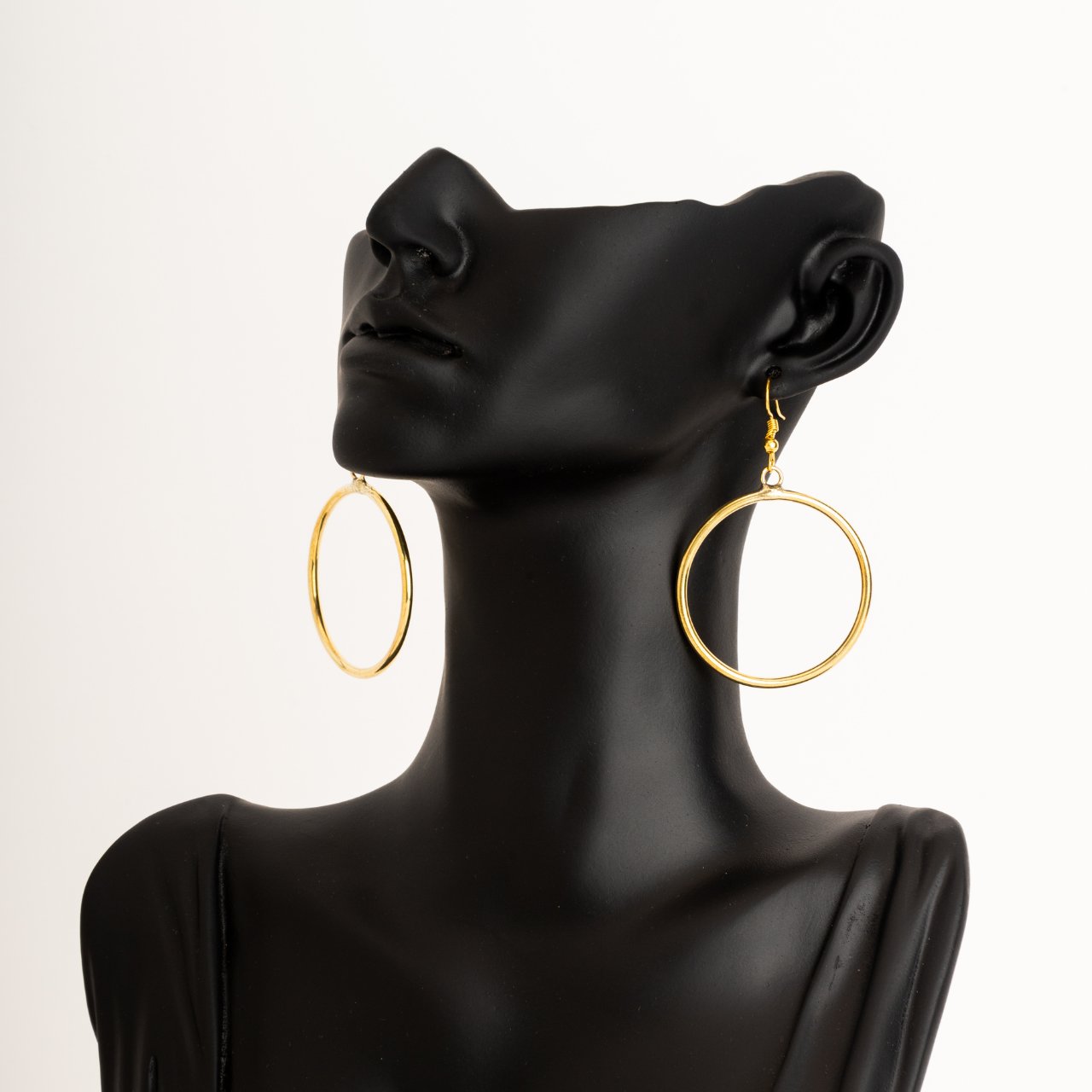 GEO_ Brass Geometric shape earrings, Circles