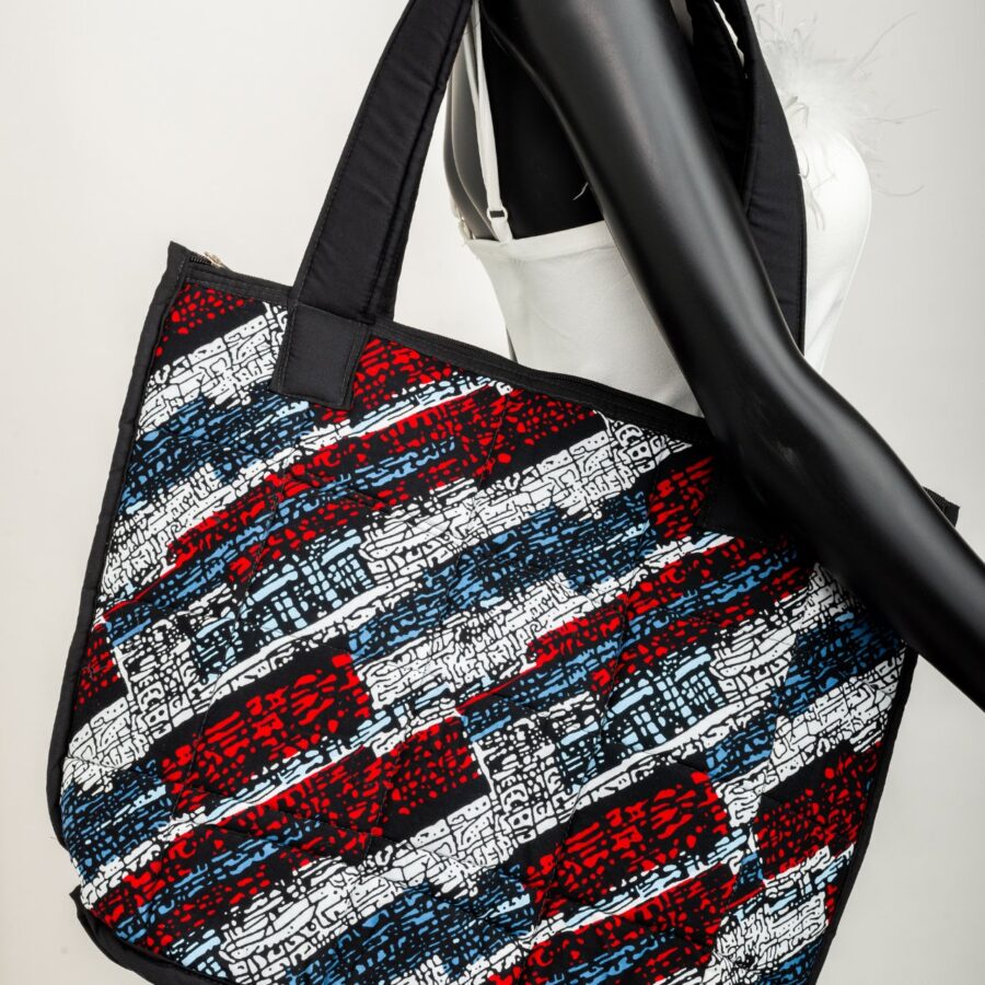 Large Kitenge Bags Red Blue White