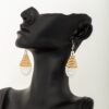 White and Gold teardrop beaded earrings