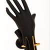 African Brass and Horn Culf Bracelet Black