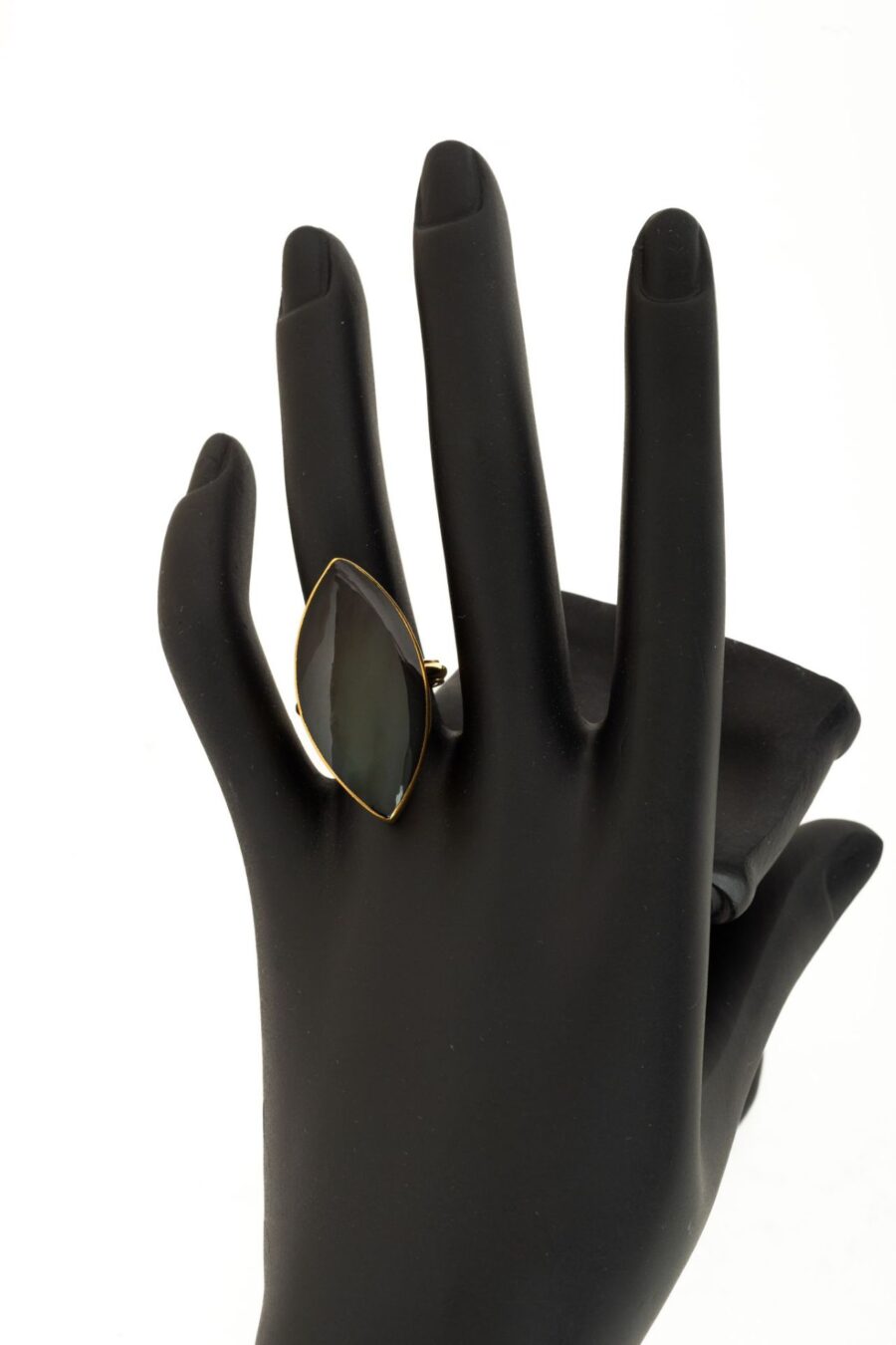 African Brass and Horn Ring Black