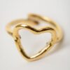 Heart Adjustable Brass Ring Heart Adjustable Brass Ring