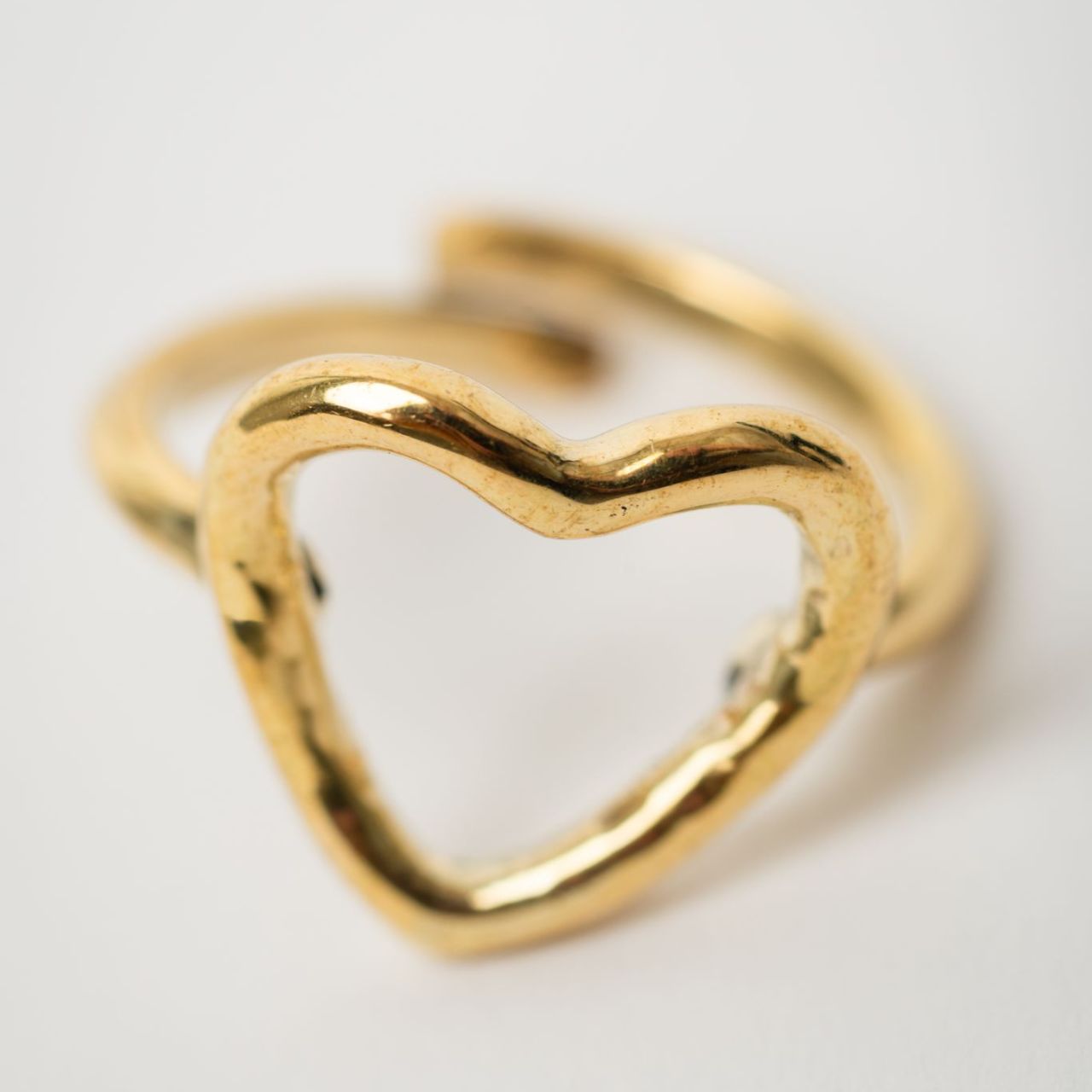 Heart Adjustable Brass Ring Heart Adjustable Brass Ring