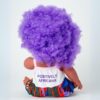 The Aimee Doll in Purple Afro Hair and Branded Jumpsuit - Light Brown - back The Aimee Doll in Purple Afro Hair and Branded Jumpsuit - Light Brown