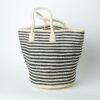 Black & White Stripe Sisal Narrow Bag