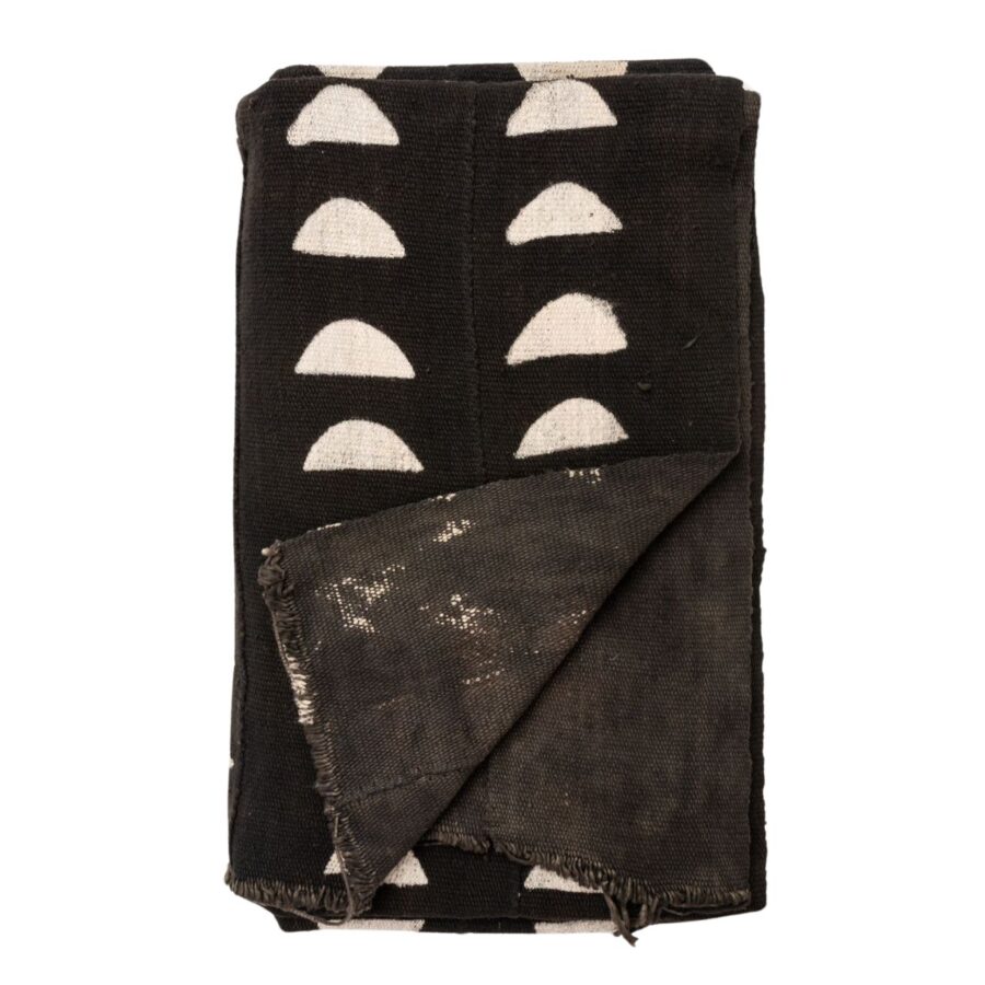 Black and white mudcloth - half moon