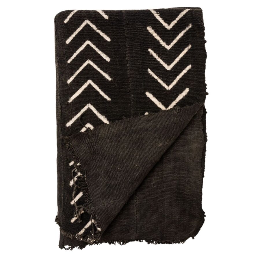 Black and white mudcloth - up arrow