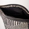 Zebra Black and White Sisal Bag inside Zebra Black and White Sisal Bag inside