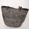 Zebra Black and White Sisal Bag with two handles