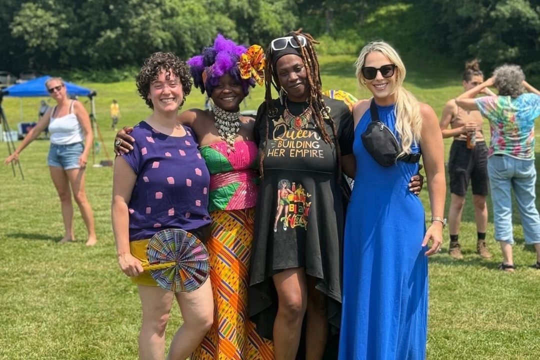 Aimee and friends at a vendor event