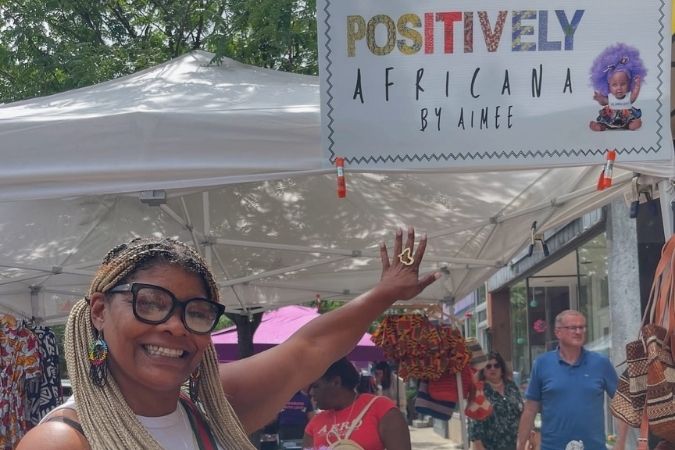 Positively Africana at an Artisan Fair.