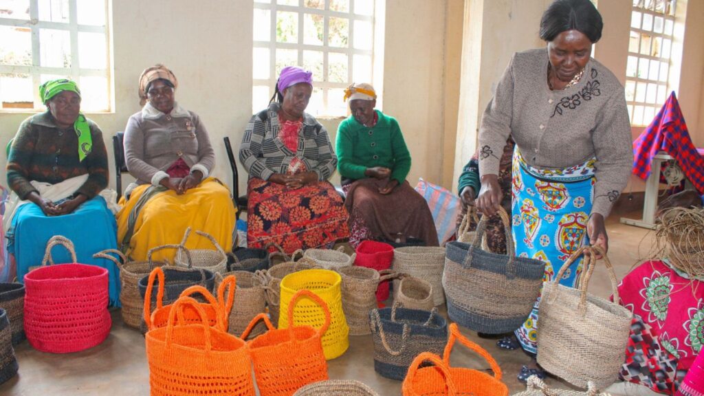 Jitegemee Children's Program 01 - women bag weavers.