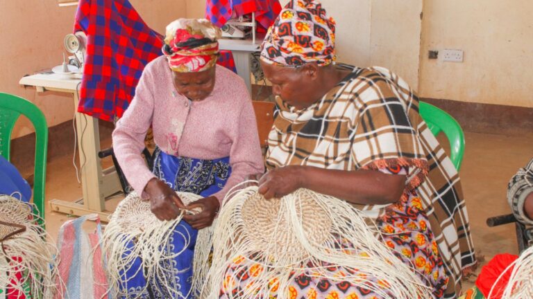 Jitegemee Children's Program 01 - women bag weavers.