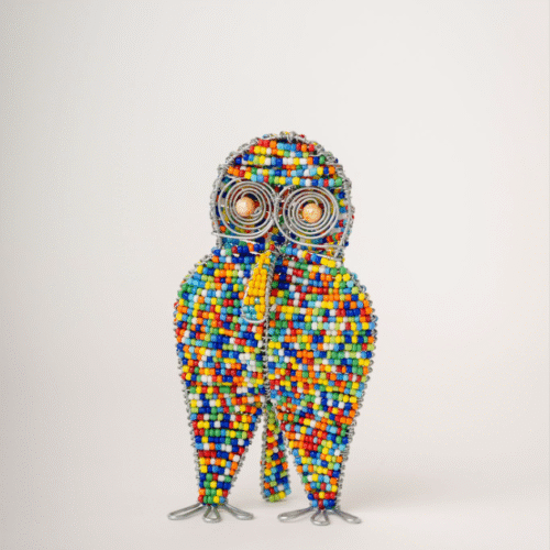 Beaded Rainbow Owl
