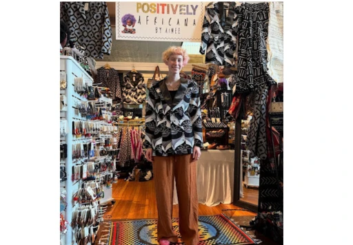 African print blazer