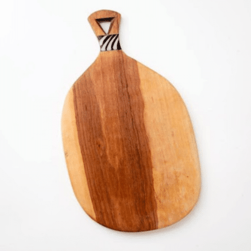 Wooden paddle cutting board