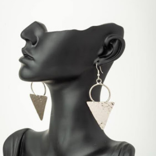Triangle dangly earrings