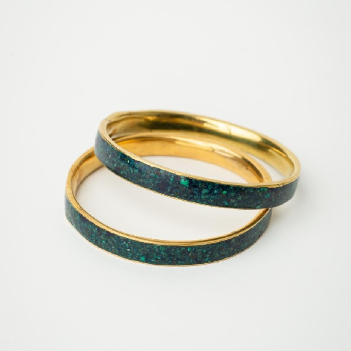 Malachite and brass bracelets—easy to wear, beautiful to stack mothers day gift