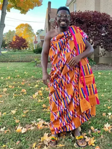 Samuel Wearing Kente